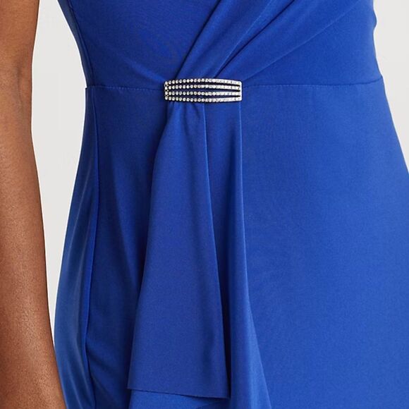 Ralph Lauren Black Label Ruffle Trim Jersey Gown. Size 6. - Picture 3 of 10